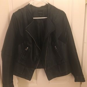 Awesome cropped black bomber.